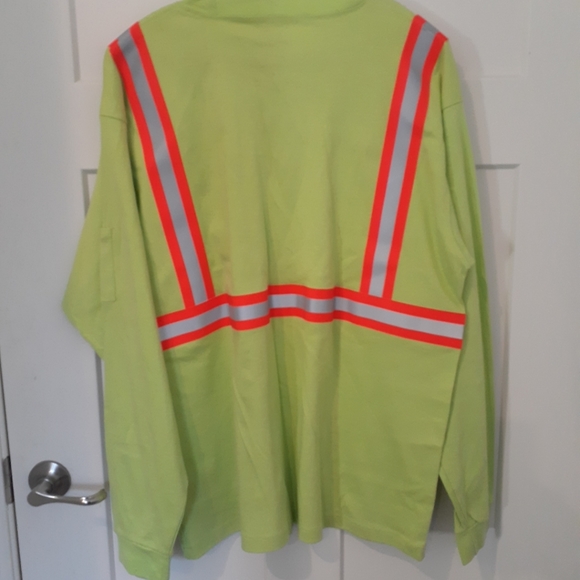 Black Stallion Fr T-Shirt Size XL Yellow Neon Workgear - Picture 7 of 7